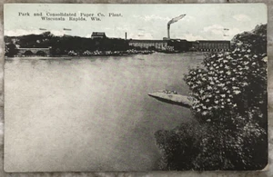 Park & Consolidated Paper Co Plant Wisconsin Rapids Wisconsin 1935 Postcard 2909 - Picture 1 of 3