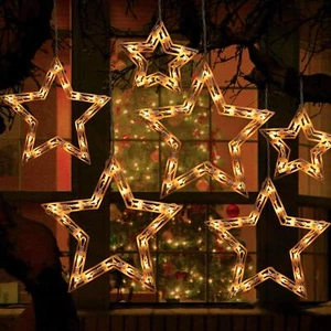 Christmas Star Icicle String Lights - Picture 1 of 3