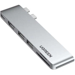 HUB MacBook 2xUSB-C Thunderbolt 3 2xUSB-A 5Gb/s HDMI 4k30Hz SD TF Ugreen Adapter - Bild 1 von 8