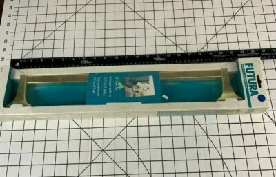 Vintage 60s 70s 80s 90s Mid Century Gold Towel Bar Rack Bathroom Futura Atomic - Image 1 of 4