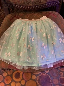 Jojo Siwa Elastic Waistband Light Blue Tulle Skirt, Silver Bow print - Picture 1 of 4