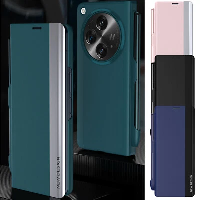 For OnePlus Open Business Magnetic Flip Stand Case Cover with Pen Slot + Stylus - Image 1 of 4