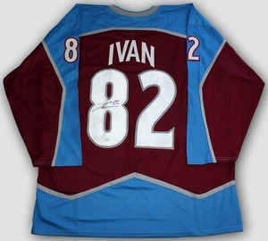 IVAN IVAN SIGNED COLORADO AVALANCHE CUSTOM HOCKEY JERSEY AUTOGRAPHED +JSA COA - Picture 1 of 3