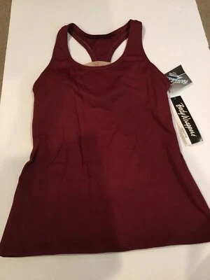 Envolturas corporales para mujer ropa activa/de baile, camiseta sin mangas con espalda deportiva, borgoña, talla L Foto 1 de 4