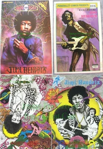 3 Different Jimi Hendrix Comics ☆ Hard Rock #12 ☆ Personality #2 ☆ Fantasy #11 - Picture 1 of 8