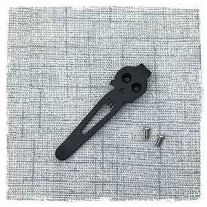 Schwarz maßgeschneidert Titan tief tragen Taschenclip für Spyderco Para 3 Messer - Bild 1 von 2