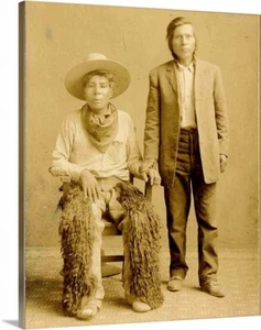 2 Police Native American Indian Canvas Wrapped 16x20 Vintage 1800s Photo - Picture 1 of 3