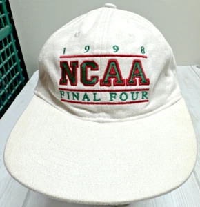 Gorra de baloncesto vintage NCAA Final Four 1998 deportes universitarios gorra con tirantes blanca - Imagen 1 de 8