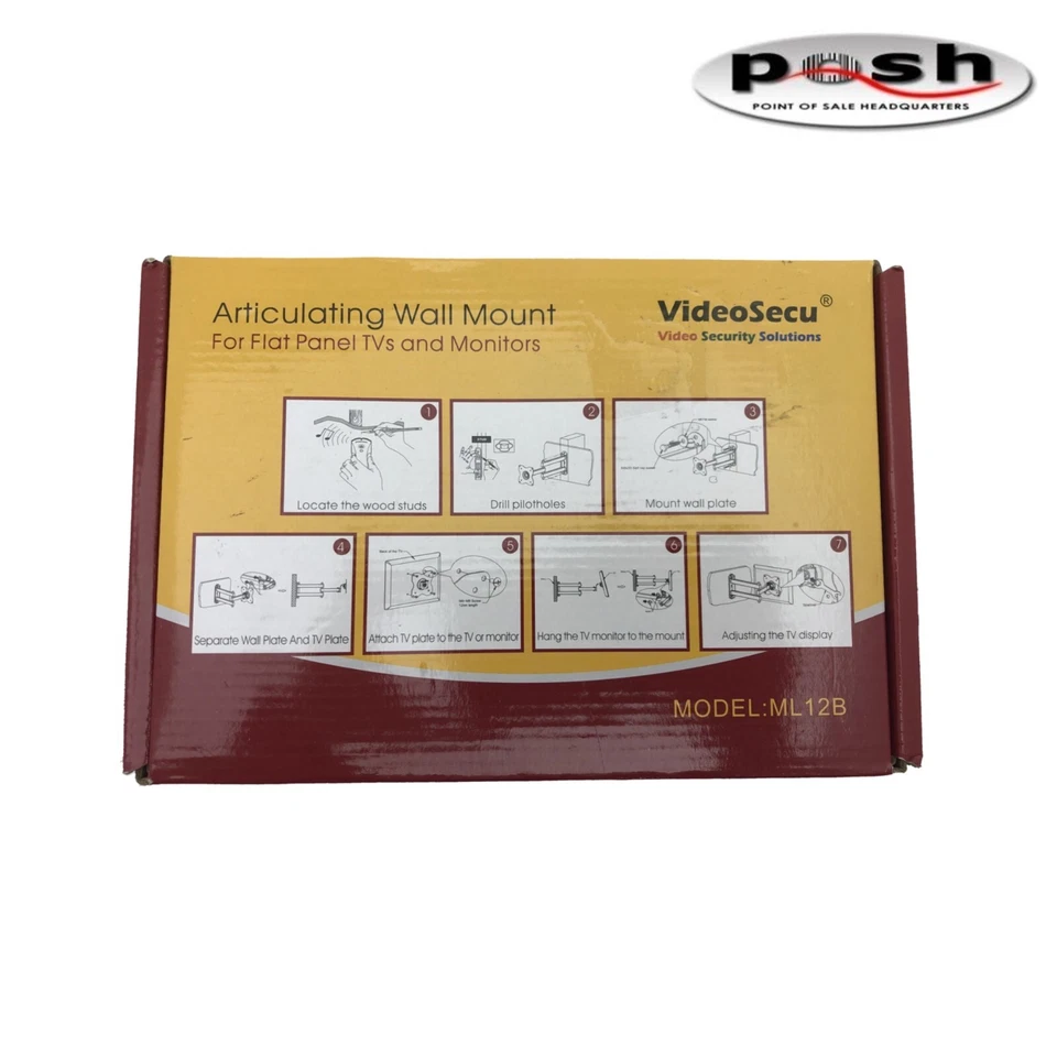 NEW VideoSecu Articulating Wall Mount For Flat Panel TVs and Monitors - ML12B - Image 1 of 4