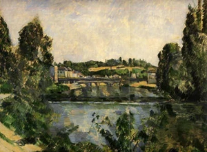 Handgefertigte Ölgemälde Reproduktion, Brücke und Wasserfall von Paul Cezanne PC045 - Bild 1 von 5