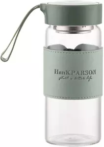 Glass Water Bottles 16 Oz Borosilicate Water Bottle-With Sealing Cap and Holster - Picture 1 of 12