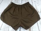 Vintage Gym Running Shorts Mens Size Medium Brown w/ Piping Made in USA Lot of 8