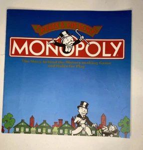 Vtg 1985 50th Anniversary Monopoly Board Game Instruction Manual Info Brochure - Picture 1 of 4