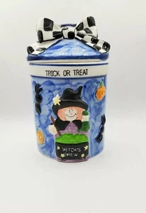 Halloween Panware Home Essentials Witch's Brew Canister Spiders Pumpkin Cauldron - Picture 1 of 10