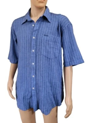 Guess Men's Shirt Size XL Button Up Short Sleeve Seersucker Cotton sky blue 08 - Image 1 of 4