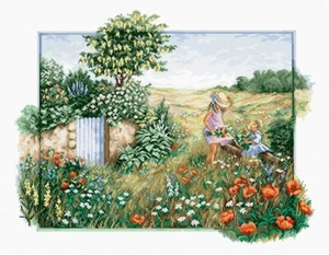 Nuevo kit de punto de cruz Luca-S paisaje con amapolas-BU4013 - Imagen 1 de 1