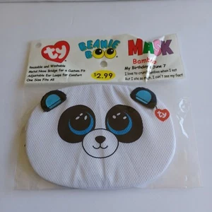 TY Beanie Boo Kids Face Mask BAMBOO Reusable Washable Adjustable OSFA - Picture 1 of 2