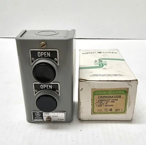 General Electric CR2943AA102B Standard Duty Station 2 Black Push Button Enclosur - Picture 1 of 3