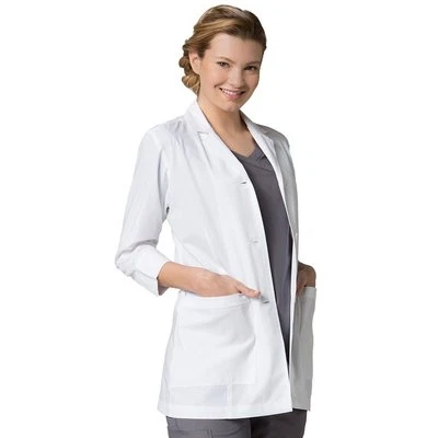 Red Panda Women's White Lab Coat Style 7126 29" Length 3/4" Sleeve Size XS - 3XL - Image 1 of 4