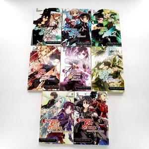 Lotto Manga Libro Sword Art Online Light Novel 1-8 - Foto 1 di 6