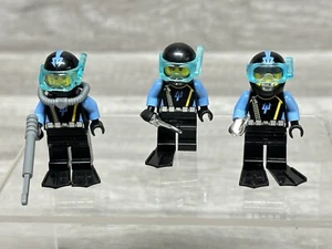 3 Lego AquaRaiders II Minifigs Lot: aquazone underwater figures scuba divers - Picture 1 of 4