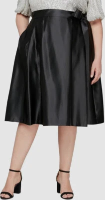 Alex Evenings Women Black Tea Length Dress Skirt Plus Size 2X - Image 1 of 2