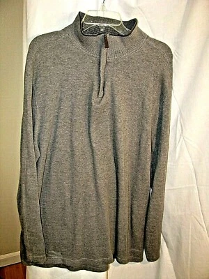Tasso Elba Para hombres Talla XXL Camisa Henley Suéter con Cuello Bandado 1/4 Cremallera Gris  Foto 1 de 4