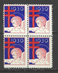 Bigjake: WX-96, Block of 4 - Christmas Seal from 1939 - Picture 1 of 2