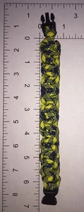 550 Paracord Survival Bracelet Cobra, Navy Blue & Yellow, 6 1/2" long - Picture 1 of 1