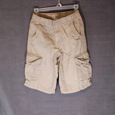 Urban Pipeline 男孩 16 码修身棕褐色工装短裤信使长度休闲装 — 第 1/4 张图片