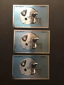(3) Los Angeles Raiders TEAM STICKERS - 1989 Panini NFL Sticker D23 - Picture 1 of 2