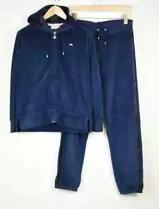 Ellese Trainingsanzug Damen M Samt Look 2in1 Dehnbar Athletic Kleidung SPORTS - Bild 1 von 11