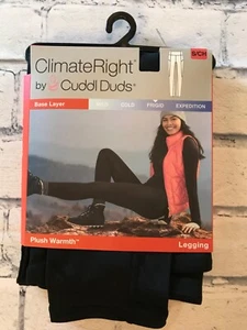 Cuddl Duds Climate Right NIB Women’s Legging Base Layer Plush Warmth Small Black - Picture 1 of 2