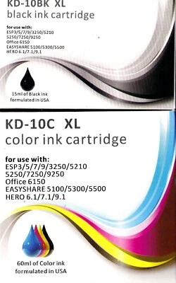 KODAK 10 XL COMPATIBLE BLACK & COLOUR INK CARTRIDGES - Image 1 of 3
