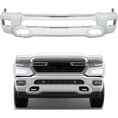 Front Bumper Cover Lower Face Bar Chrome Steel For 2019-2022 RAM 1500 Pickup - Image 1 of 4