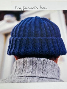 Boyfriend's Hat Crochet Pattern Fits Man's Head Pages from Book - Picture 1 of 3