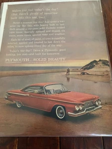 Pubblicità Auto Vintage 1961 Plymouth Solid Beauty Car - Foto 1 di 1
