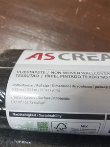 2 Rollen Vliestapete 10,6m² Uni Leinenoptik Schwarz 37178-1 Textilstruktur NEU - Bild 1 von 5