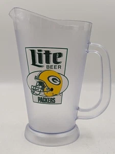Vintage NFL Green Bay Packer Miller Lite Beer Plastic Pitcher - Picture 1 of 5