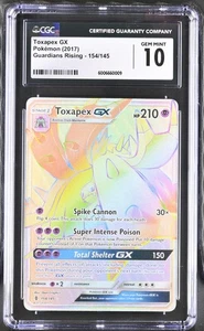 2017 Pokemon Toxapex GX #154/145 Rainbow Rare CGC 10 - Picture 1 of 2