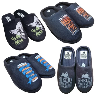 TOSH Zapatillas Mula Para Hombres Cerveza Shandy Shelby Star Wars Yoda Papá Navidad Divertido Regalo Novedad