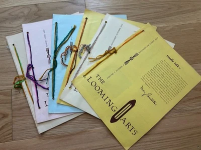 Lote de 6 números The Looming Arts Mary Pendleton Peddler Weaving Newsletters 1970 Foto 1 de 3