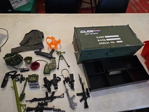 GI Joe Vtg Hasbro Military Footlocker W/ Plastic Tray Insert + 12" Accessory - Picture 1 of 8
