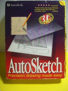 Vintage AUTODESK AUTOSKETCH RELEASE 6 For WIN 95, 98, WIN NT 4.0, 2 CD 5-User - Picture 1 of 15