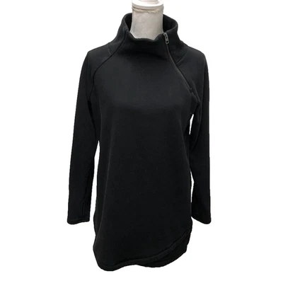 Athleta Acogedor Karma Asym Sudadera Vestido Mujer Pequeño Negro Comodidad Atletismo Foto 1 de 4