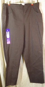 Women's Pants JMS (Just My Size) Dark Brown Classic Stretch Comfort Size 16W NWT - Picture 1 of 10