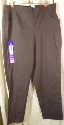 Women's Pants JMS (Just My Size) Dark Brown Classic Stretch Comfort Size 16W NWT - Image 1 of 4