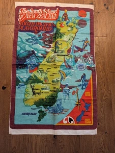 TOALLA DE TÉ DE LINO VINTAGE Nueva Zelanda sin usar  - Imagen 1 de 6