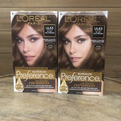 L'Oreal Paris - Color de cabello preferencia superior - #UL63 marrón dorado - Paquete de 2 Foto 1 de 4