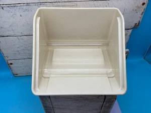 Dispensador porta servilletas Tupperware, crema y prensa aquí inserto - Imagen 1 de 7